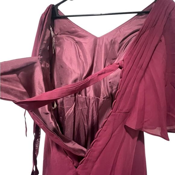 Lavetir Mother of the Bride or Bridesmaid Dress - Burgundy, Size 4, NWT - Picture 10 of 14